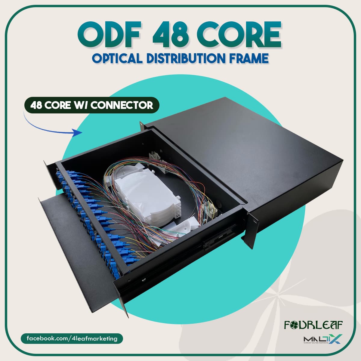 48 core ODF with connector