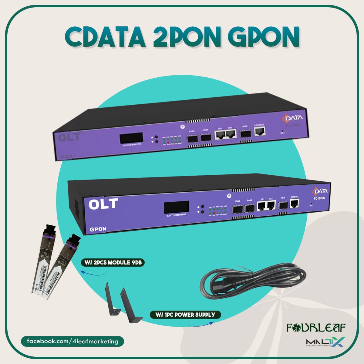CDATA 2pon gpon w/ 9db Module