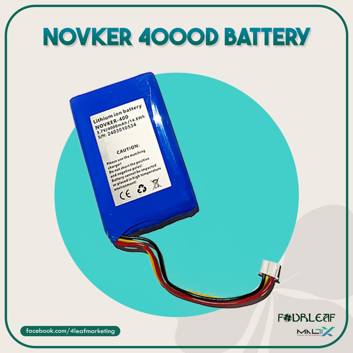 Novker 4000d Battery