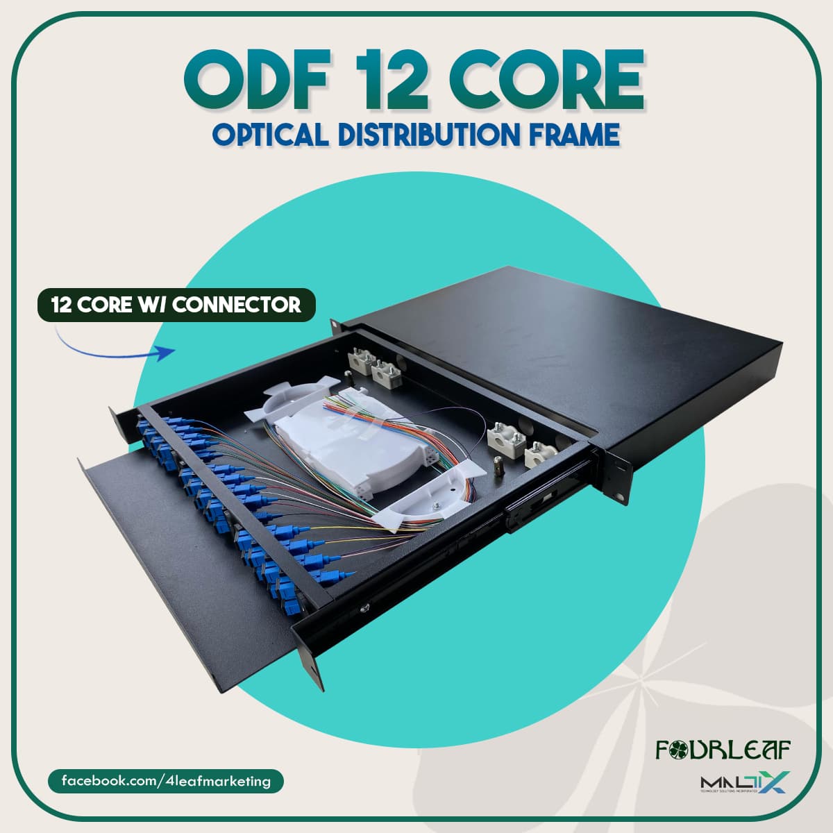 12 core ODF with connector